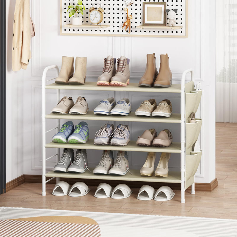 12 Pair Shoe Rack, Beige