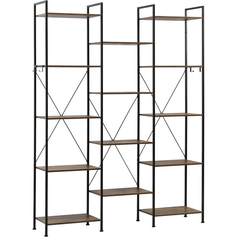 Abagale 176.5 cm H x 134.5 cm W Etagere Bookcase