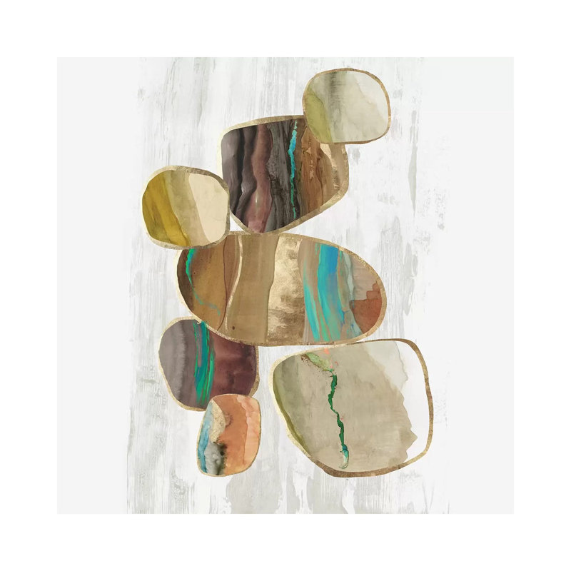 Glided Stones II by Tom Reeves - Gallery-Wrapped Canvas Giclée on Canvas, 30.48 cm H x 30.48 cm W, Canvas