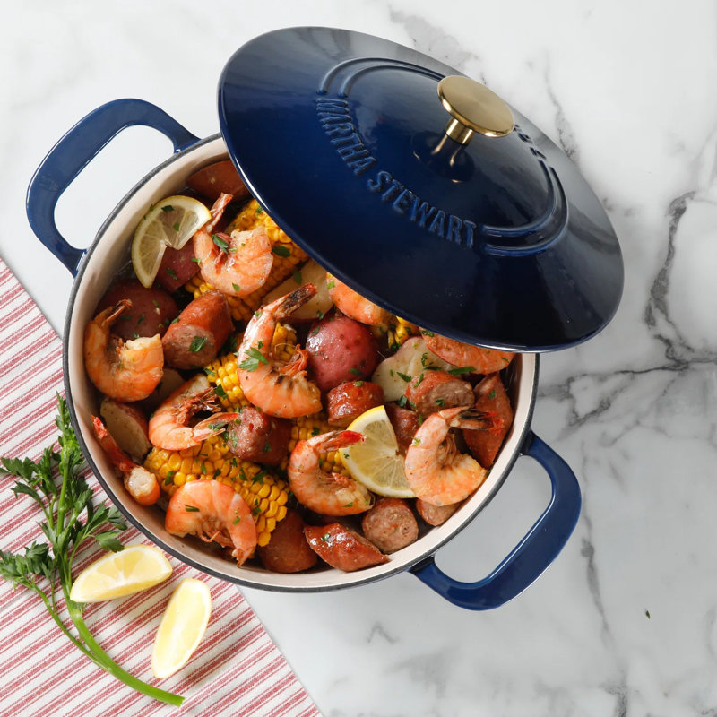 Martha Stewart 7 Quarts qt., Navy Blue