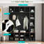 Arbre d'entrée de style bois avec 6 crochets, banc de rangement pratique en noyer avec tablettes réglables, armoire à chaussures 4 en 1 avec 13 casiers-351760415