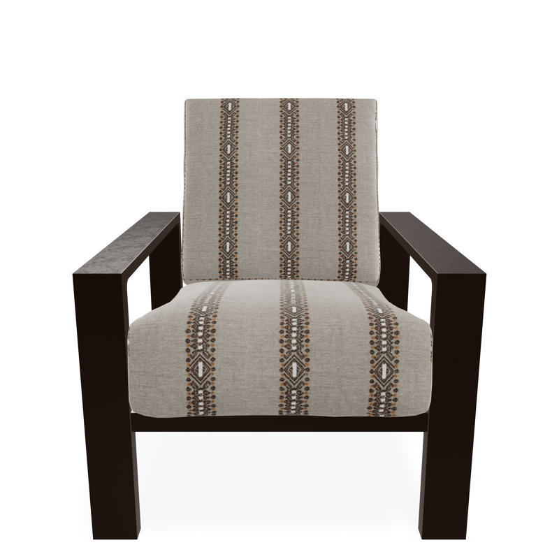 Larssen Deep Seating Cushion Arm Chair, Kona, Guru Walnut
