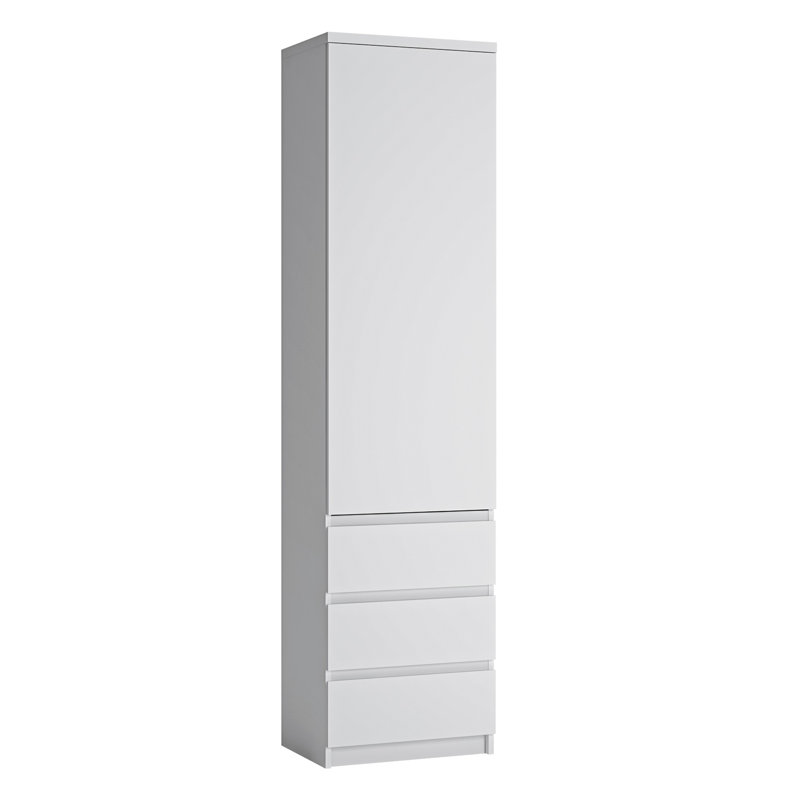 Canizales 1 Door with 3 spacious drawers, White