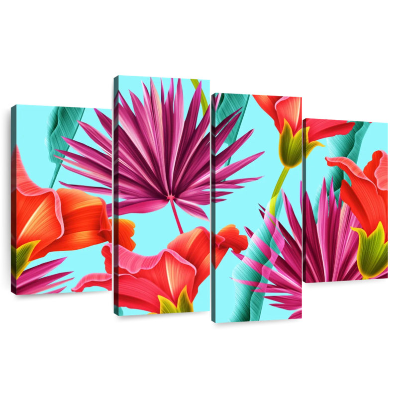 Fleurs tropicales Harnek, H 27 po x l 43 po