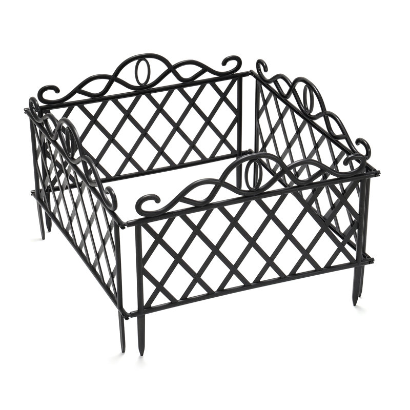 Alyzah 47.7 cm H x 39 cm W Plastic Lawn Edging Fencing