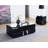Black mirror-effect side table