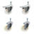 4 Inch SS Nylon Wheel 10mm Threaded Stem Caster Set 2 Total Lock Brake SCC