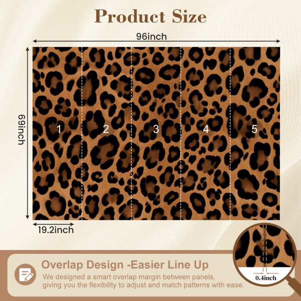 Red Barrel Studio® Peel and Stick Wallpaper Leopard Print Black Spots ...