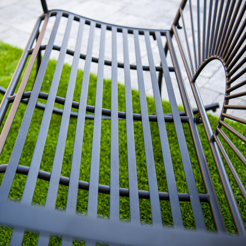 Banc berçant en fer XBrand, Noir
