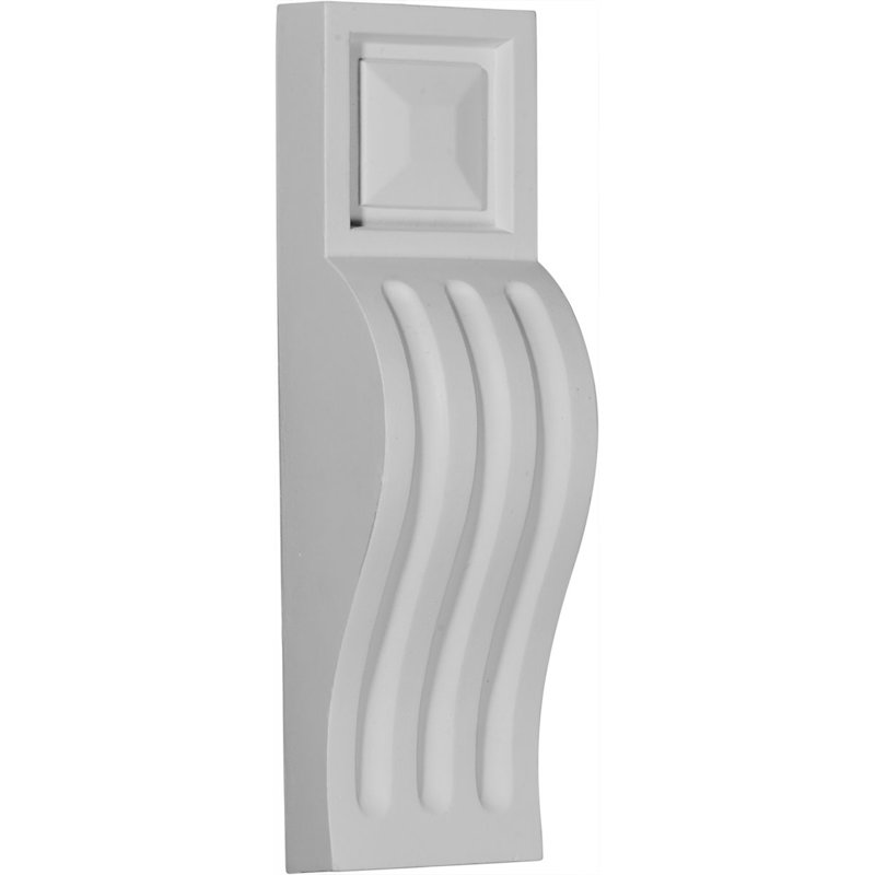 Endurathane Hampshire Small Drop Corbel, 3"W x 1 7/8"D x 8 1/2"H, Factory Primed (4-Pack)