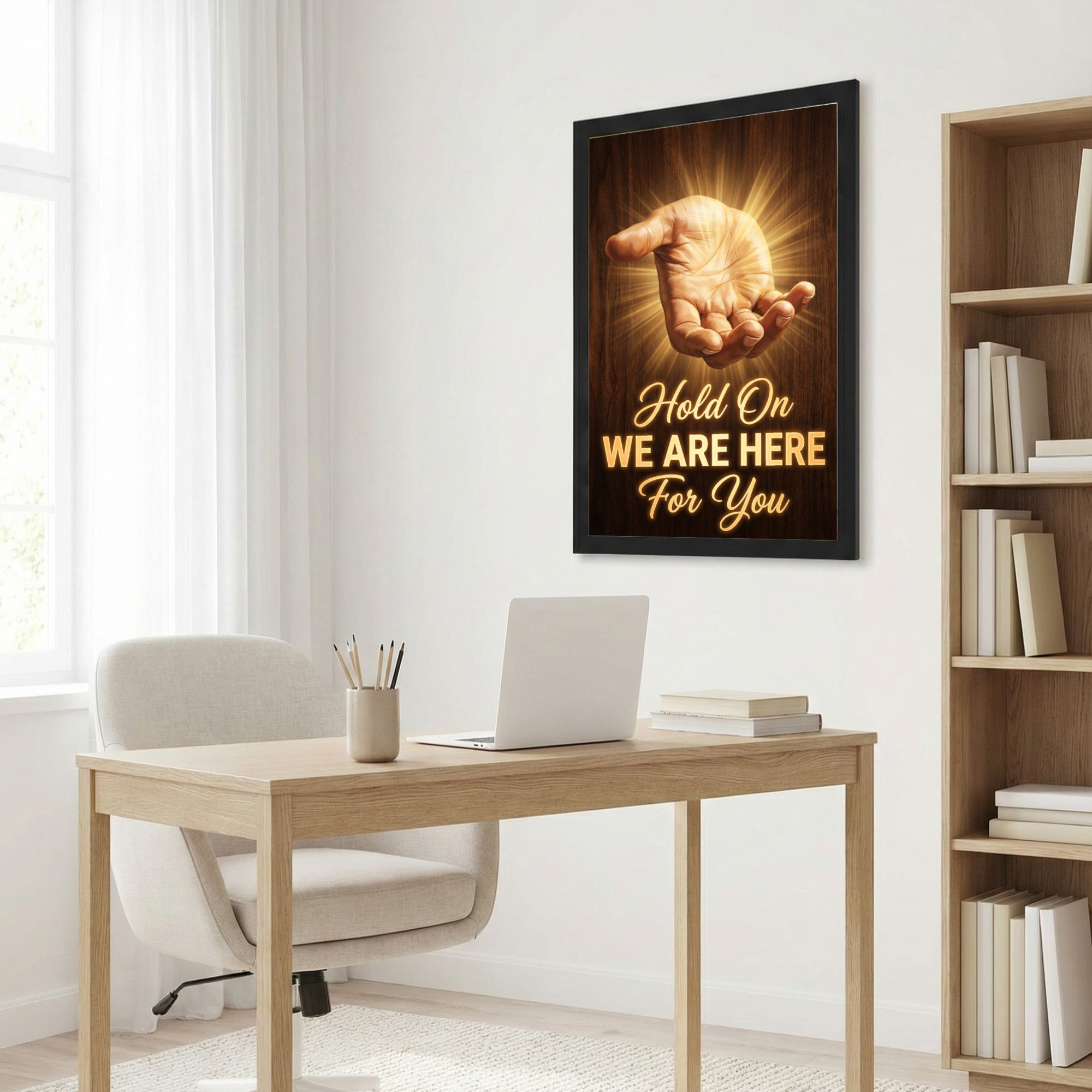 Winston Porter Hand With Light Ray Canvas Wrapped Wall Art Oil Painting ...