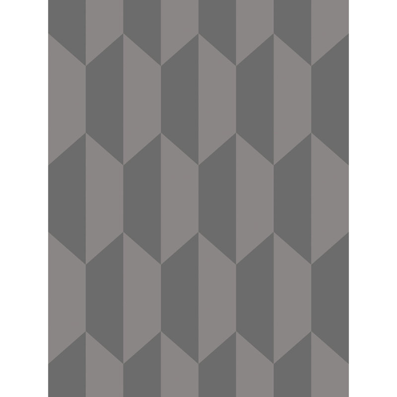 Tile Geometric Wallpaper Roll, Mole/Gilver