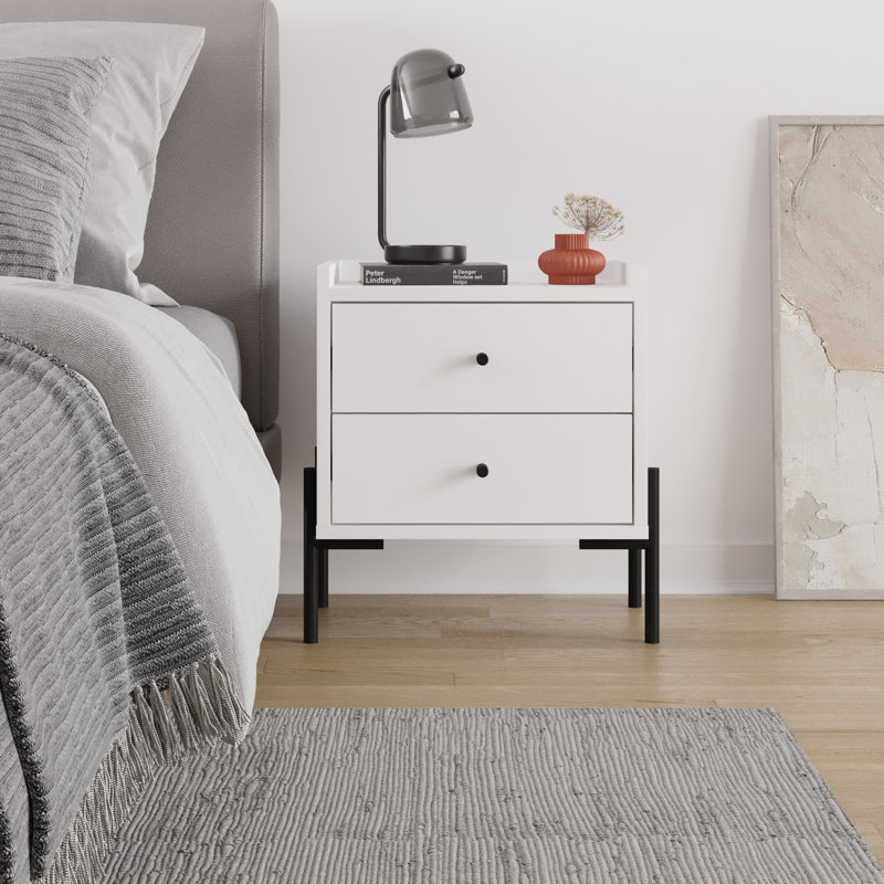 Table de chevet Embree, Blanc
