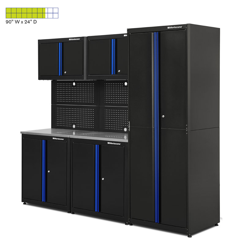 Steel Workstation and Tool Organization Set, 5-cabinets