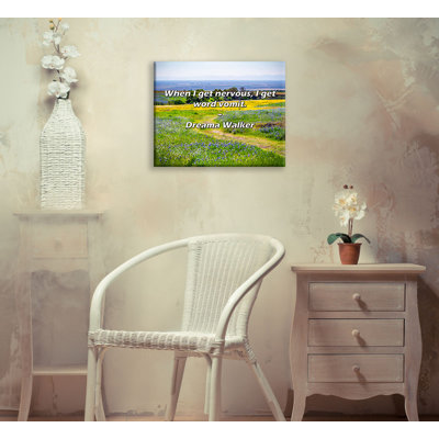 Artsy Quote "When I get nervous, I get word vomit." By Dreama Walker Gallery Wrapped Canvas