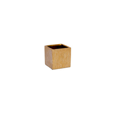 Ceramic Square Pot Gloss Finish Gold