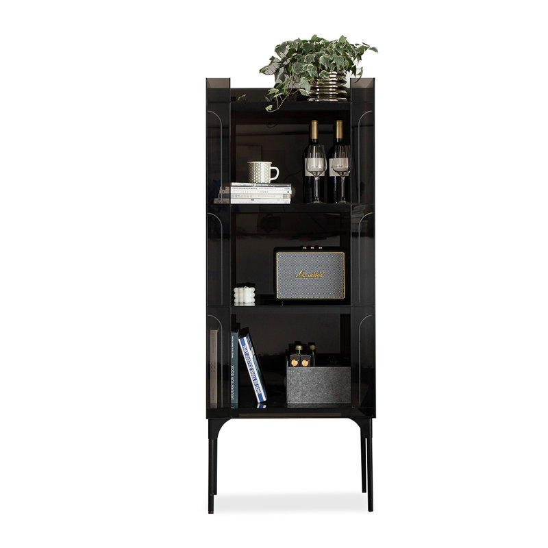 Vitrines noires en acrylique, Noir