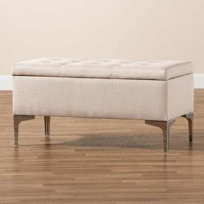 Polyester Upholstered Storage Bench