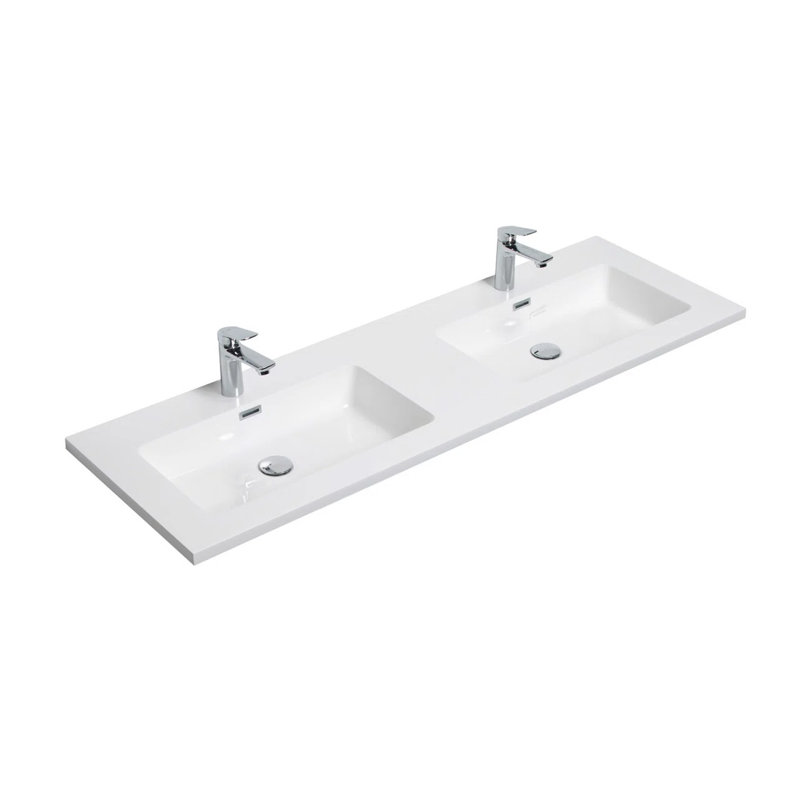 Themis 59 inch integrated boudle sinks