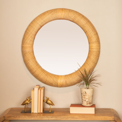 Kyomie Rattan Round Mirror