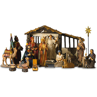 19 Piece Real Life Nativity Set 7H