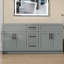 Armoire de salle de bain autoportante 72 po x P 21,5 po x H 33,44 po gris céleste sans plateau-316986673