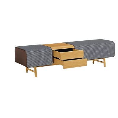 Linen Upholstered Storage Bench