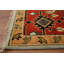 Tapis géométrique en laine turquoise 10 x 14