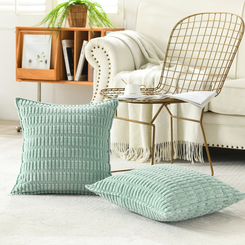  Housse pour repose-pieds Boucle, Carré 20 po, Vert clair