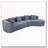 Boneless 132" Modern Sectional Sofa With Curved Design, 2-Piece Chenille Modular Couch With 4 Pillows, Plush Sponge & Spring Cushion-806906712