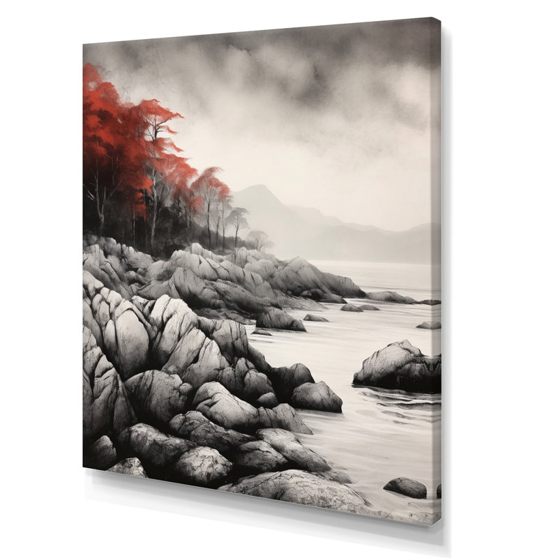 «Coastal Whispers I», reproduction sur toile, Toile tendue, H 32 po x l 24 po x P 1 po