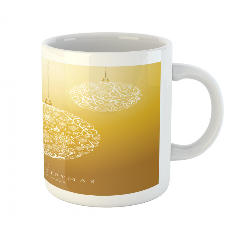 Grande tasse à café rond baubles
