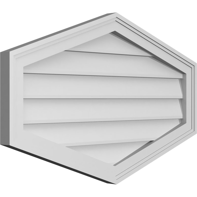 Ventilé vertical à pignon vertical 4/12 po, H 20 po x l 32 po x P 1,5 po
