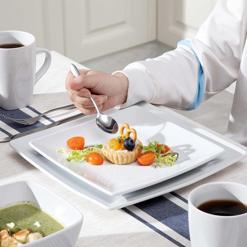 Vancasso  Stoneware Dinnerware - Set of 32 , White