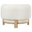 Fauteuil d'appoint ivoire / naturel à dossier demi-tonneau