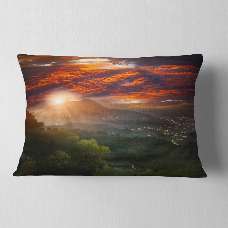 Coussin lombaire en soleil de guanyin mountain