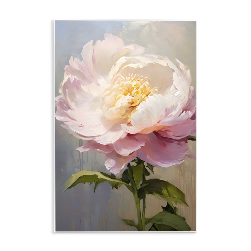 "Rose rose en fleur", art mural par Petals Prints Design, H 15 po x l 10 po