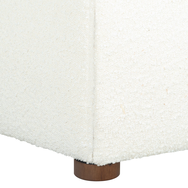 Callahan Upholstered Bed, King, Ivory Boucle