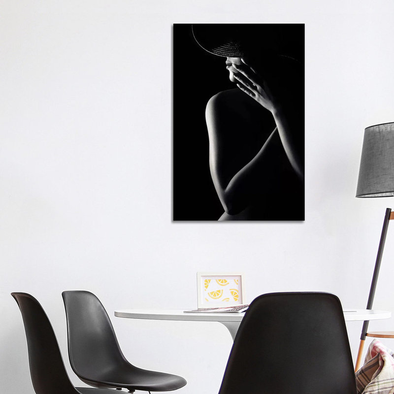 Nude Woman With Black Hat 3 - Wrapped Canvas Print, 101.6 cm H x 66.04 cm W x 3.175 cm D