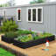 Lit de jardin surélevé galvanisé 95 po x 36 po x 12 po, boîte à fleurs en métal à fond ouvert pour fleurs, herbes et plantes grasses, noir