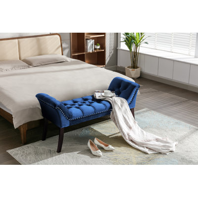 Velvet Upholstered Bench