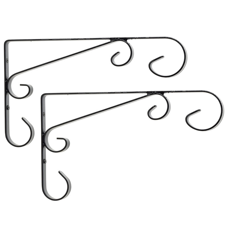 Aubreona Metal Weather Resistant Bracket Plant Stand, 7" H x 0.5" W x 16" D