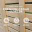 Mur d'intimité 12 po Meridian Wood - Bois de cèdre de qualité supérieure avec lattes élégantes