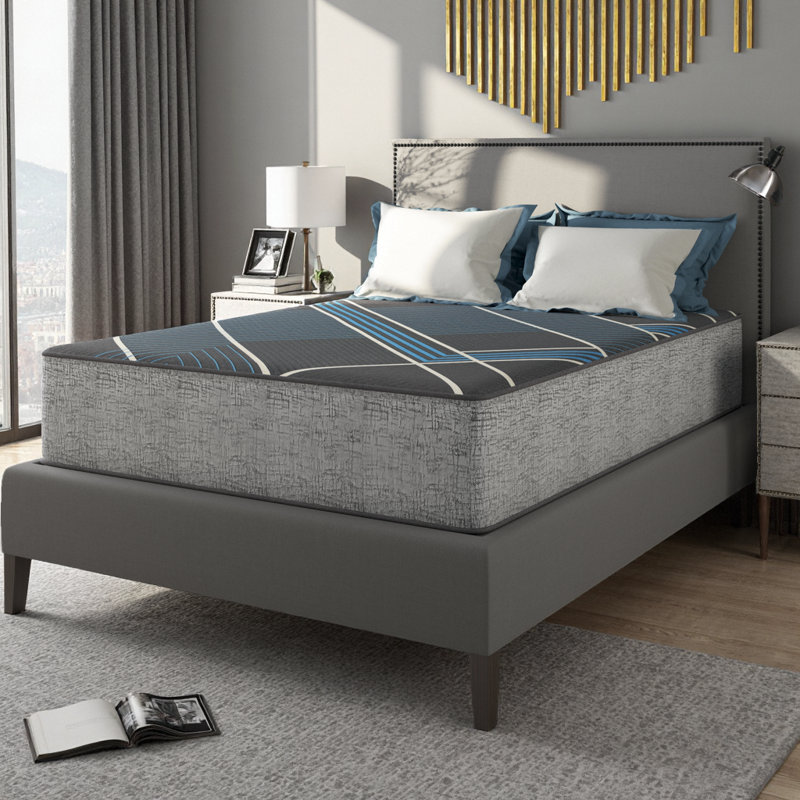 Matelas hybride moelleux 13 "avec gel rafraîchissant et ressorts Vane, Lit simple