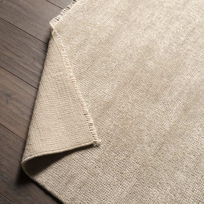 Jaipur Living Origin SAG17 Handknotted Solid Cream Area Rug (6'x9'), Rectangle 8' x 10'