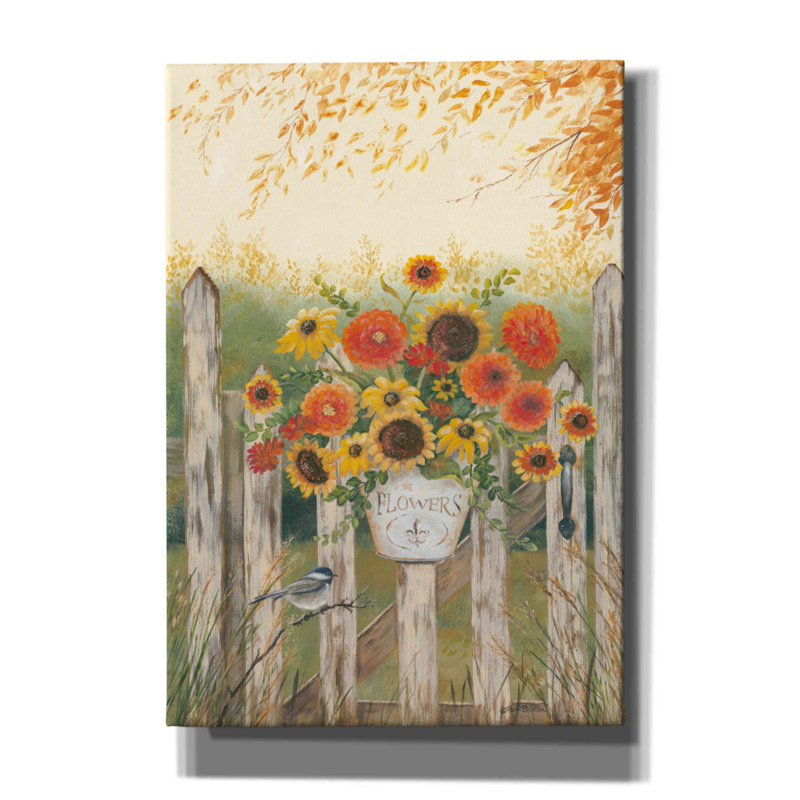 «Autumn Gate» par Pam Britton, reproduction d'art sur toile tendue, H 26 po x l 18 po x P 0,75 po