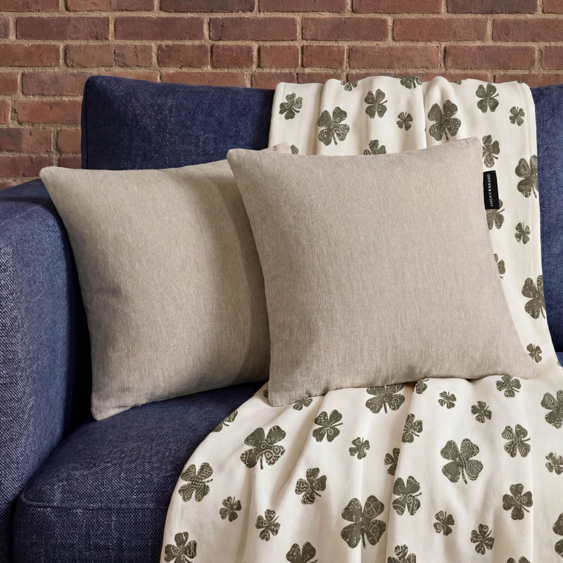 Ensemble de coussins décoratifs 20 pièces x 20 po Lucky Brand Cammi, Marron clair