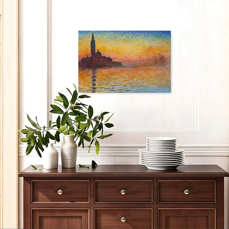 Saint-Georges Majeur Classic Traditional Contemporary City Coastal Wall Art Print by Claude Monet - 1 Piece Wrapped Canvas Wall Art