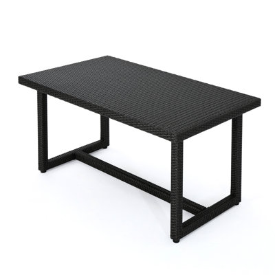 Rosa Grey Patio Dining Table, 28" Height, 33.91" Width, 59" Depth, , Fashionable Table For Use, 59In X 33.91In 28In, 41.26Lbs, Resin & Iron, Water-