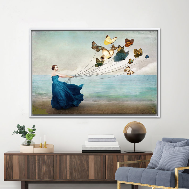 Print on Canvas, 25 cm H x 35 cm W, White, Framed Print without Mat